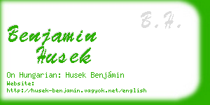 benjamin husek business card