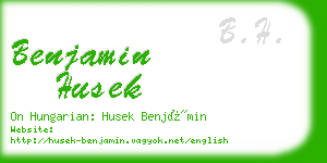 benjamin husek business card